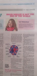 Living life with a brain injury column in The Western Morning News