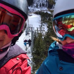 skiing ruth and liz mum and dad